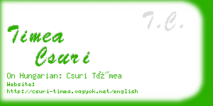 timea csuri business card